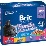 Brit Premium Pouches, bitar i sås, Family Plate 12-pack