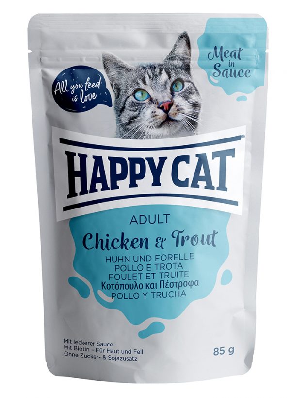 HappyCat portionspåse kyckling & forell