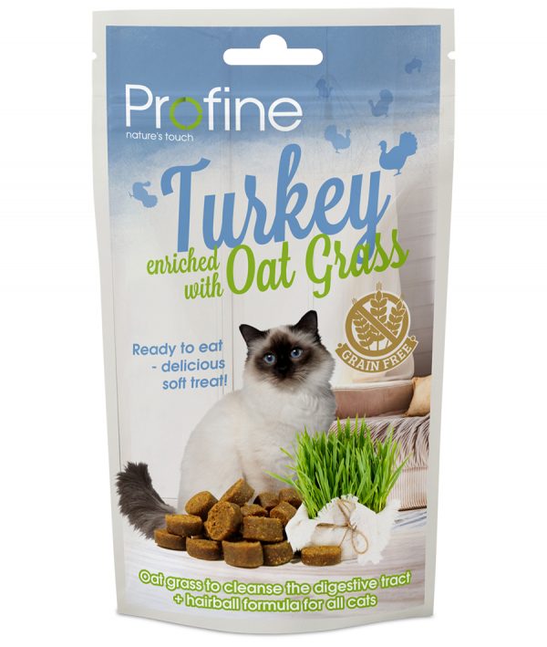 Kattgodis Profine Cat Snack Turkey & Oat grass