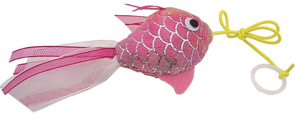 Kattleksak Mermaid fisk i snöre, rosa