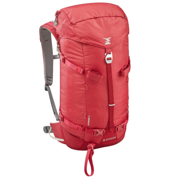 Klättringsryggsäck 33 Liter - Alpinism 33 Jordgubbsröd